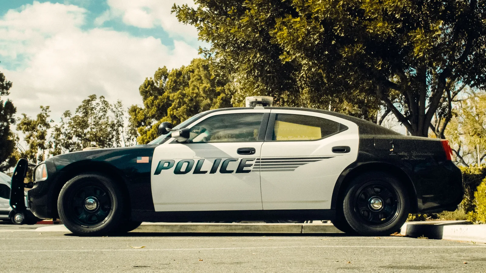 Police vehicle parked outdoors